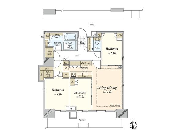 HARUMI FLAG PARK VILLAGE T棟 間取図(平面図) 間取図(平面図)