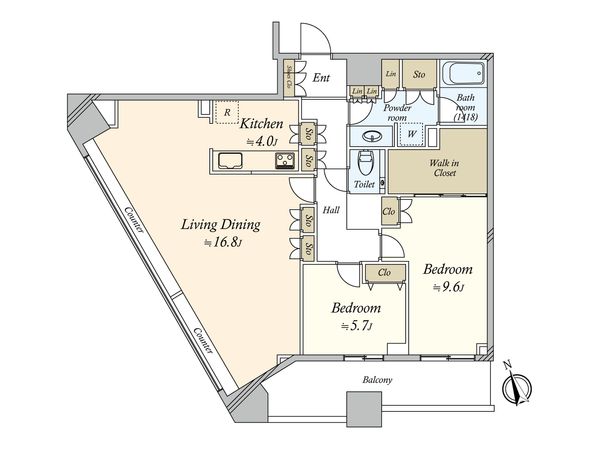 勝どきザ・タワー 間取図(平面図) 勝どきザ・タワー 間取図(平面図)
