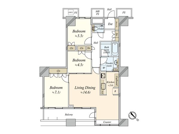 THE TOKYO TOWERS SEA TOWER 間取図(平面図) THE TOKYO TOWERS SEA TOWER 間取図(平面図)