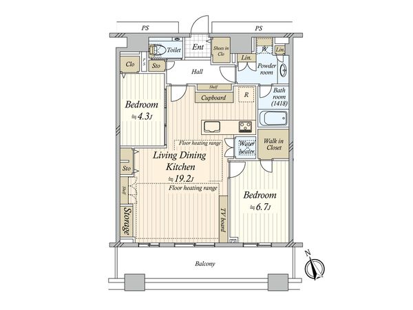 勝どきザ・タワー 間取図(平面図) 間取図(平面図)