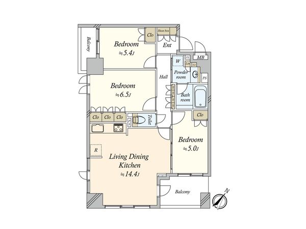 プラネ勝どき 間取図(平面図) プラネ勝どき 間取図(平面図)