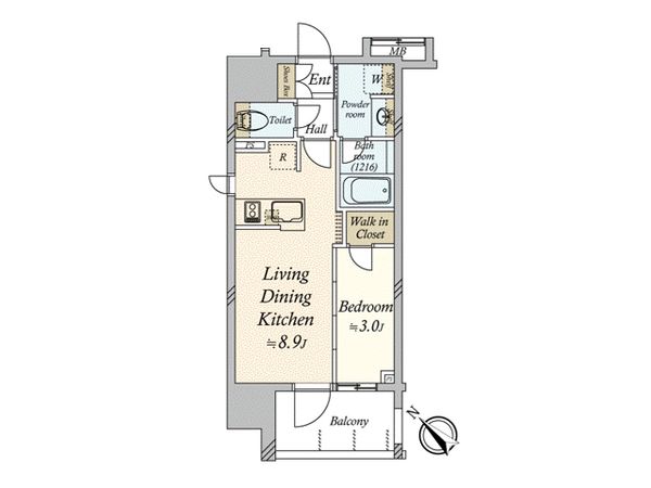 リビオレゾン勝どきnex 間取図(平面図) リビオレゾン勝どきnex 間取図(平面図)