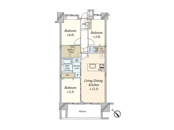 クレストシティレジデンス 間取図(平面図) クレストシティレジデンス 間取図(平面図)