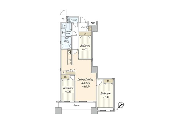 コスモ東京ベイタワー 間取図(平面図) コスモ東京ベイタワー 間取図(平面図)