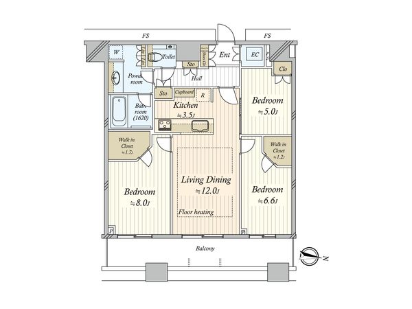 勝どきザ・タワー 間取図(平面図) 間取図(平面図)