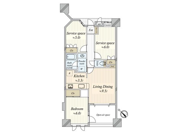 グランシティ勝どき 間取図(平面図)