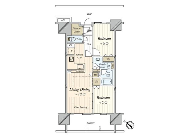 東京ミッドベイ勝どき 間取図(平面図)