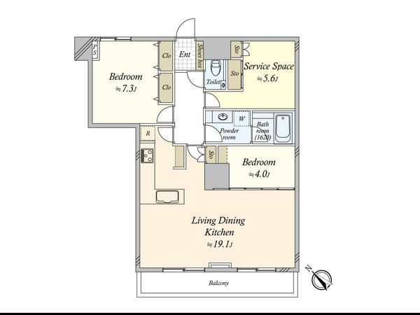 THE TOKYO TOWERS MID TOWER 間取図(平面図)