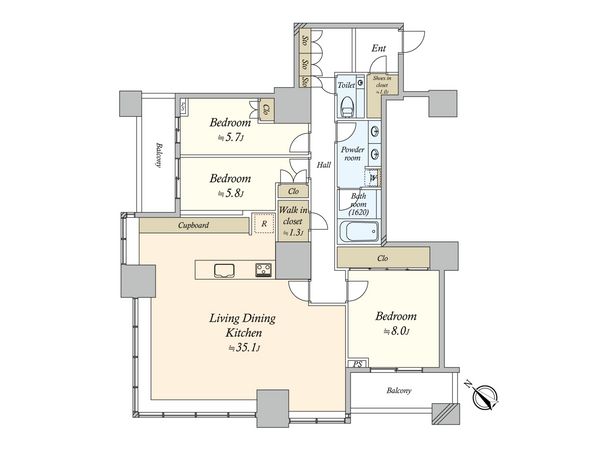 THE TOKYO TOWERS SEA TOWER 間取図(平面図) THE TOKYO TOWERS SEA TOWER 間取図(平面図)