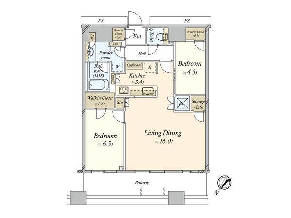 勝どきザ・タワー 間取図(平面図)