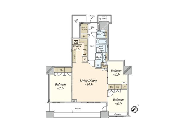 THE TOKYO TOWERS MID TOWER 間取図(平面図)