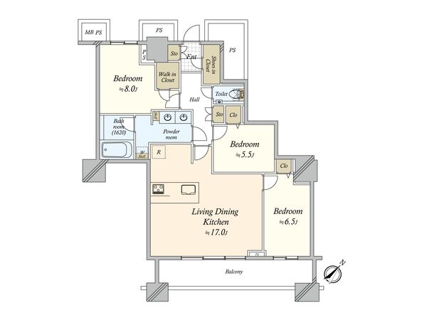 THE TOKYO TOWERS SEA TOWER 間取図(平面図)