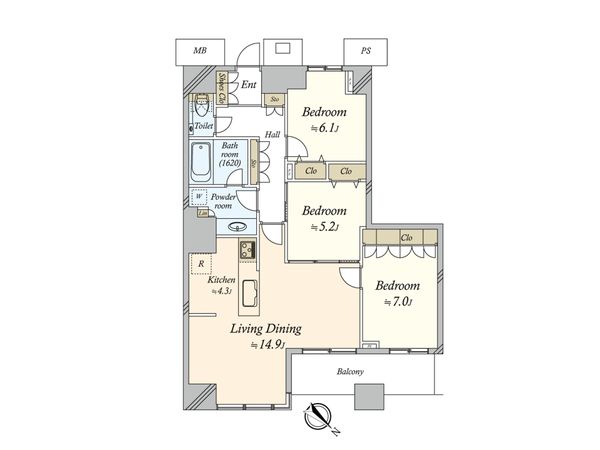 THE TOKYO TOWERS MID TOWER 間取図(平面図)