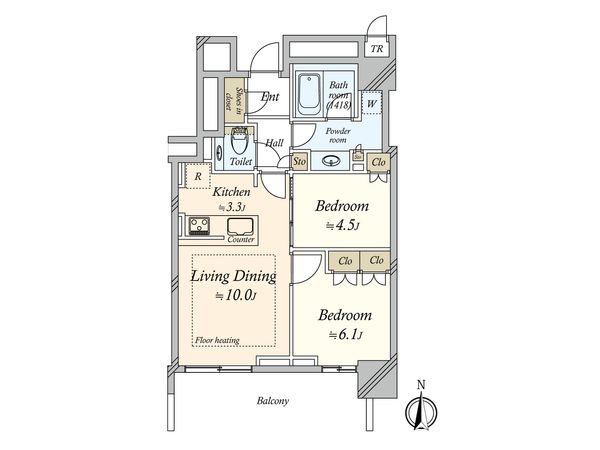 ザ・パークハウス晴海タワーズ ティアロレジデンス 間取図(平面図)