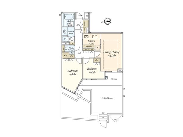 パークコート市ヶ谷ノーブルヒルズ 間取図(平面図)