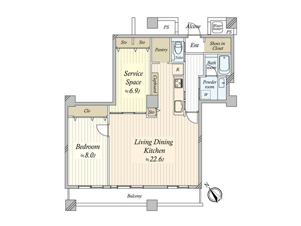 晴海アイランドトリトンスクエアビュータワー 1号棟 間取図(平面図)