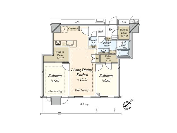 MID TOWER GRAND 間取図(平面図) MID TOWER GRAND 間取図(平面図)