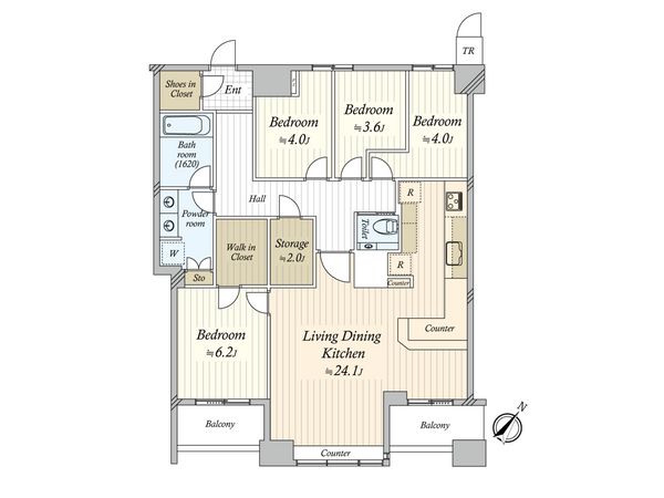 THE TOKYO TOWERS SEA TOWER 間取図(平面図) THE TOKYO TOWERS SEA TOWER 間取図(平面図)