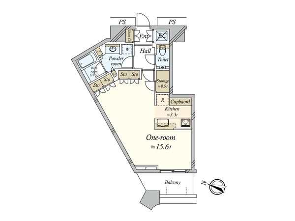 勝どきザ・タワー 間取図(平面図)