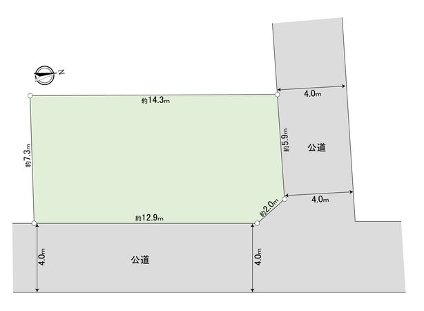 流山市松ケ丘4丁目 土地 区画図 流山市松ケ丘4丁目 土地 区画図