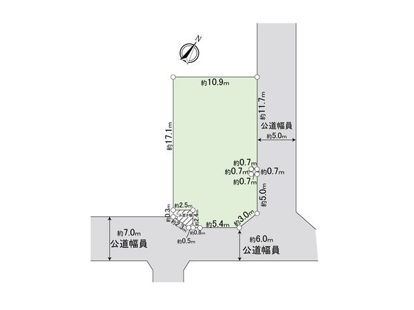 流山市駒木台 古家付土地 区画図 区画図