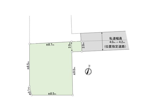 流山市駒木 土地 区画図