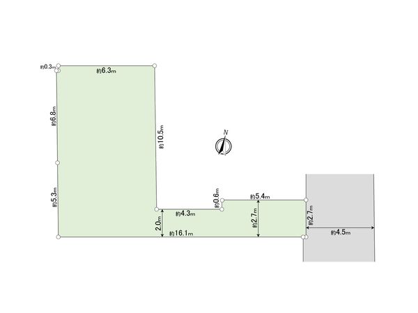 流山市駒木 古家付土地 区画図 流山市駒木 古家付土地 区画図