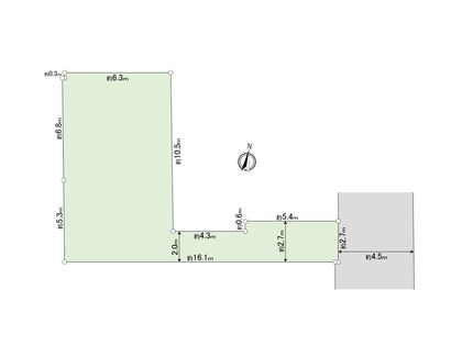 流山市駒木 古家付土地 区画図