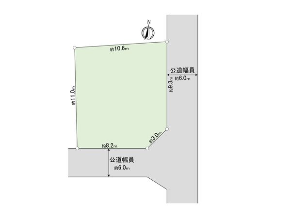 野田市尾崎 土地 区画図