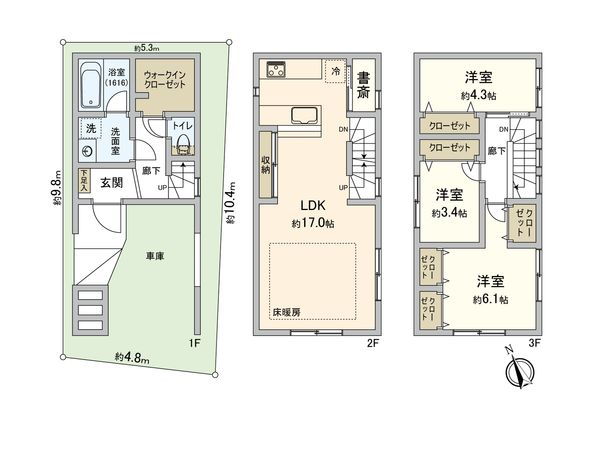 船橋市本町2丁目 戸建 間取図(平面図) 船橋市本町2丁目 戸建 間取図(平面図)