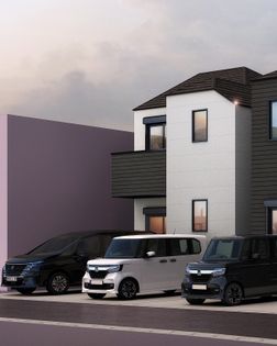 柏市松葉町7丁目 新築戸建(1号棟) 外観パース図