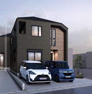 柏市松葉町7丁目 新築戸建(5号棟) 外観パース図