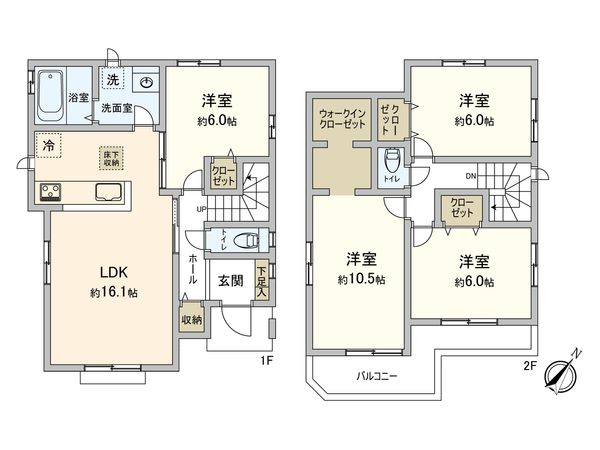 野田市七光台 戸建 間取図(平面図) 野田市七光台 戸建 間取図(平面図)