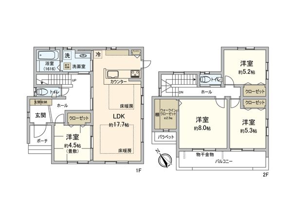 柏市松葉町6丁目 戸建 間取図(平面図) 柏市松葉町6丁目 戸建 間取図(平面図)
