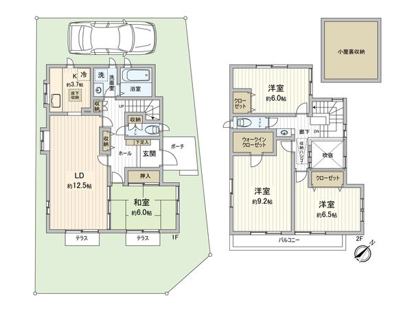 柏市逆井藤ノ台 戸建 間取図(平面図) 間取図(平面図)