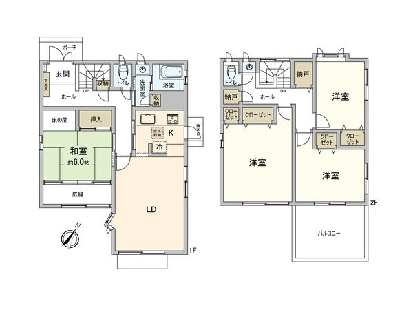 野田市山崎 戸建 間取図(平面図) 間取図(平面図)