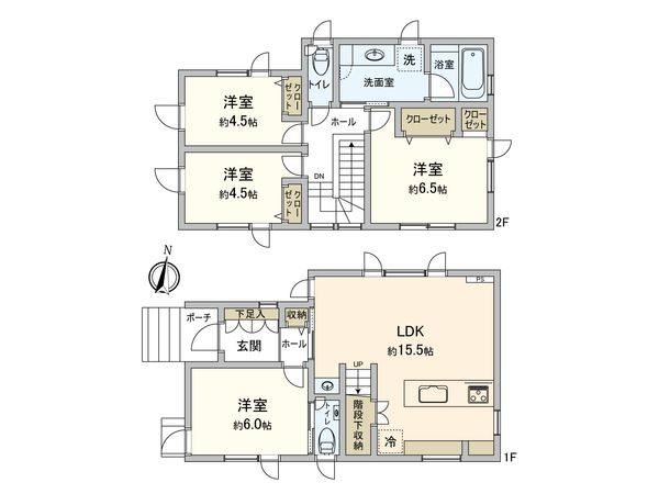 流山市駒木 戸建 間取図(平面図) 間取図(平面図)