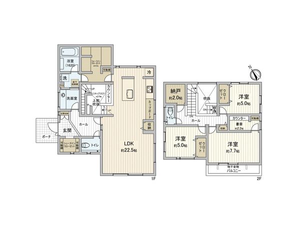 柏市大室3丁目 戸建 間取図(平面図) 間取図(平面図)