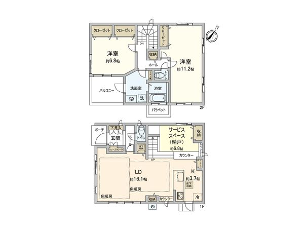 柏市大室3丁目 戸建 間取図(平面図)