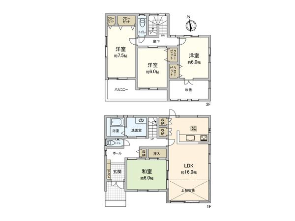 柏市柏の葉3丁目 戸建 間取図(平面図)