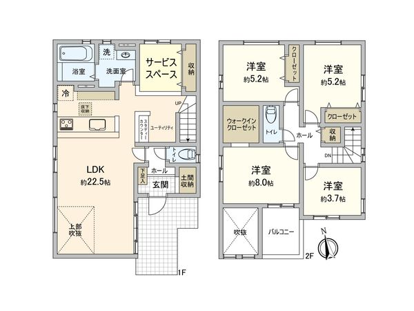柏市松葉町6丁目 新築戸建2号棟 間取図(平面図) 柏市松葉町6丁目 新築戸建2号棟 間取図(平面図)