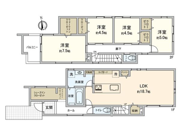 柏市松葉町6丁目 新築戸建 間取図(平面図) 柏市松葉町6丁目 新築戸建 間取図(平面図)