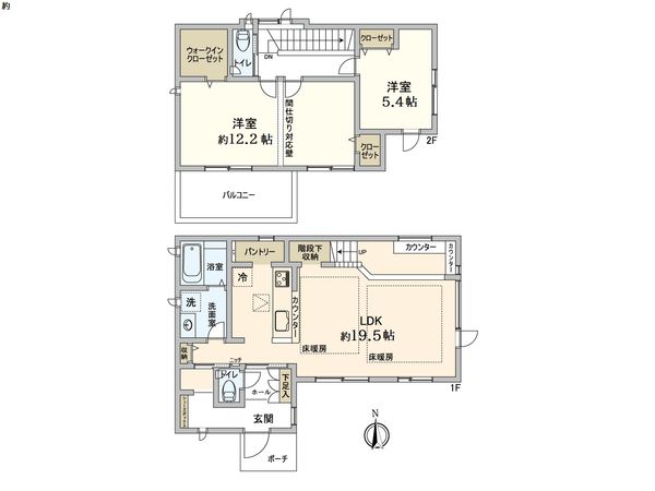 柏市豊四季 戸建 間取図(平面図)