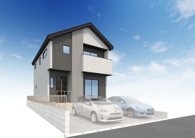 流山市江戸川台西3丁目 新築戸建1号棟 外観パース図