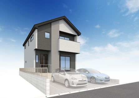 流山市江戸川台西3丁目 新築戸建1号棟 外観パース図