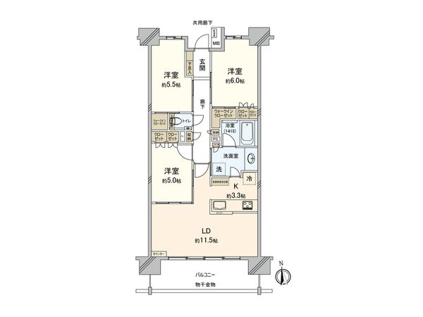エクセレントシティ柏の葉キャンパス 間取図(平面図) エクセレントシティ柏の葉キャンパス 間取図(平面図)