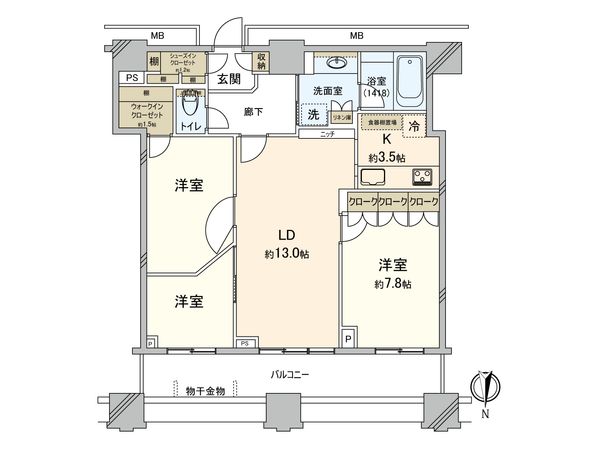 パークシティ柏の葉キャンパス二番街 ミッドタワーC 間取図(平面図)