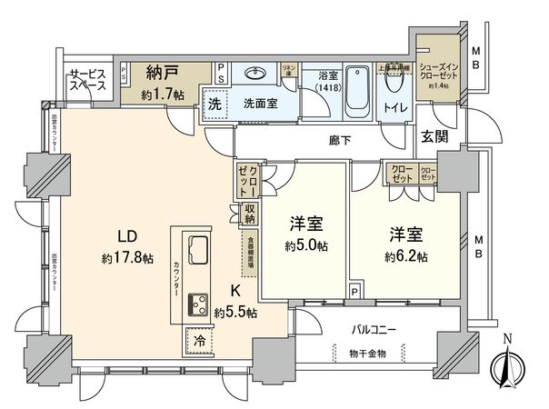 パークシティ柏の葉キャンパス二番街 ミッドタワーC 間取図(平面図)
