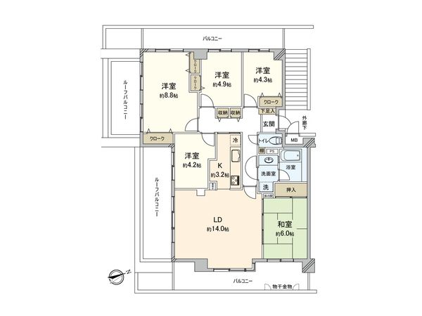 柏東パーク・ホームズ 間取図(平面図)
