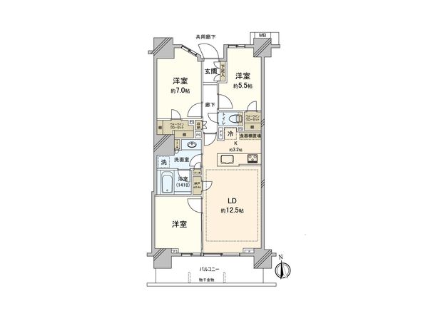 パークシティ柏の葉キャンパスサウスマークタワー 間取図(平面図) パークシティ柏の葉キャンパスサウスマークタワー 間取図(平面図)